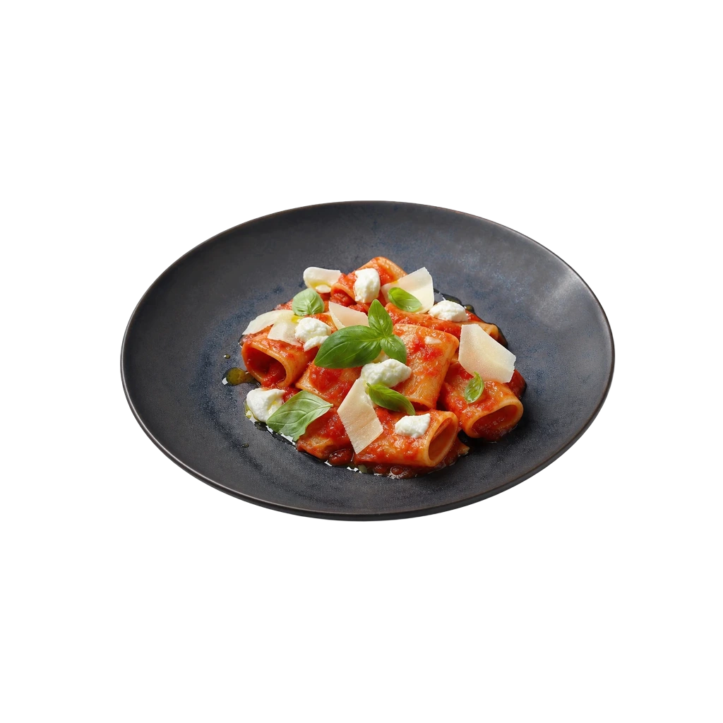 Ritaglio di un cuoco in divisa bianca che impiatta una preparazione al banco