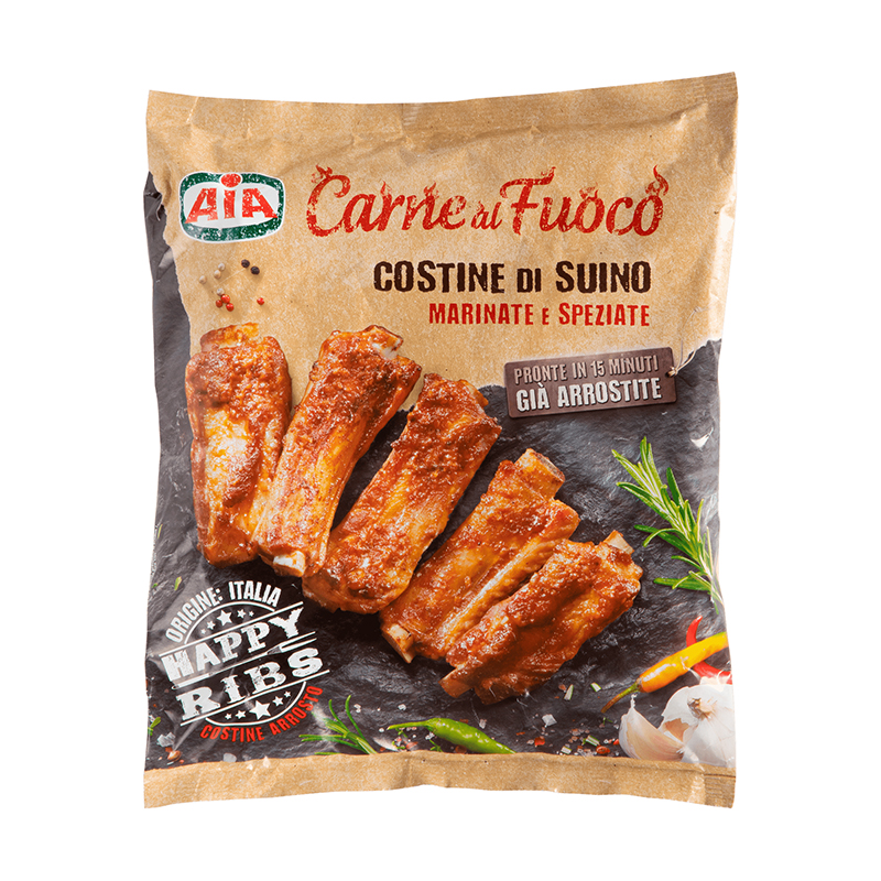 Costine di suino marinate e speziate