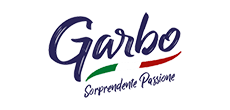 Logo Garbo, marchio distribuito da L'AQUILAGEL